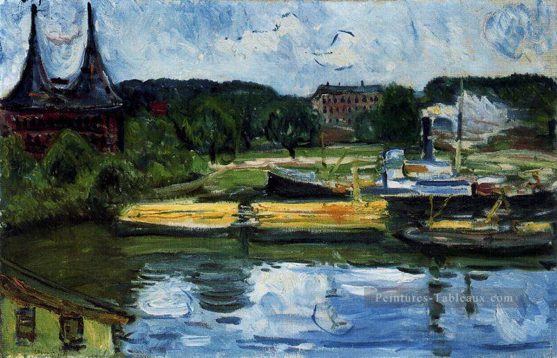 Lubeck port avec le Holstentor 1907 Edvard Munch Peintures à l'huile